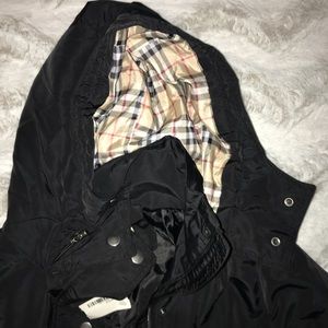 Black rain jacket